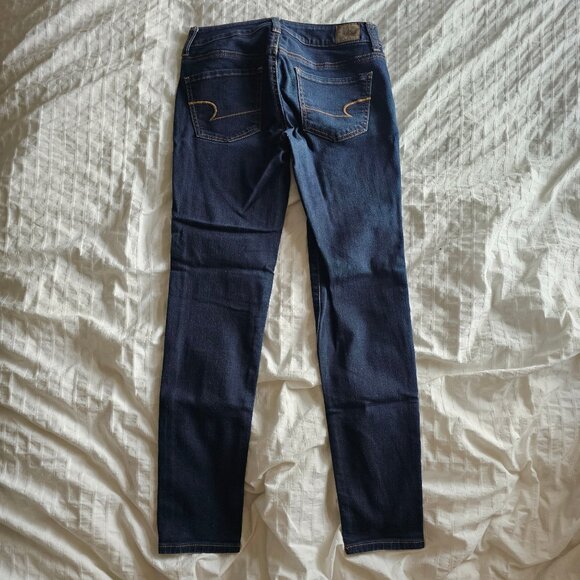 American Eagle Super Stretch Jeggings - 2014 - Dark Wash - Sz 0 Short - Picture 3 of 15